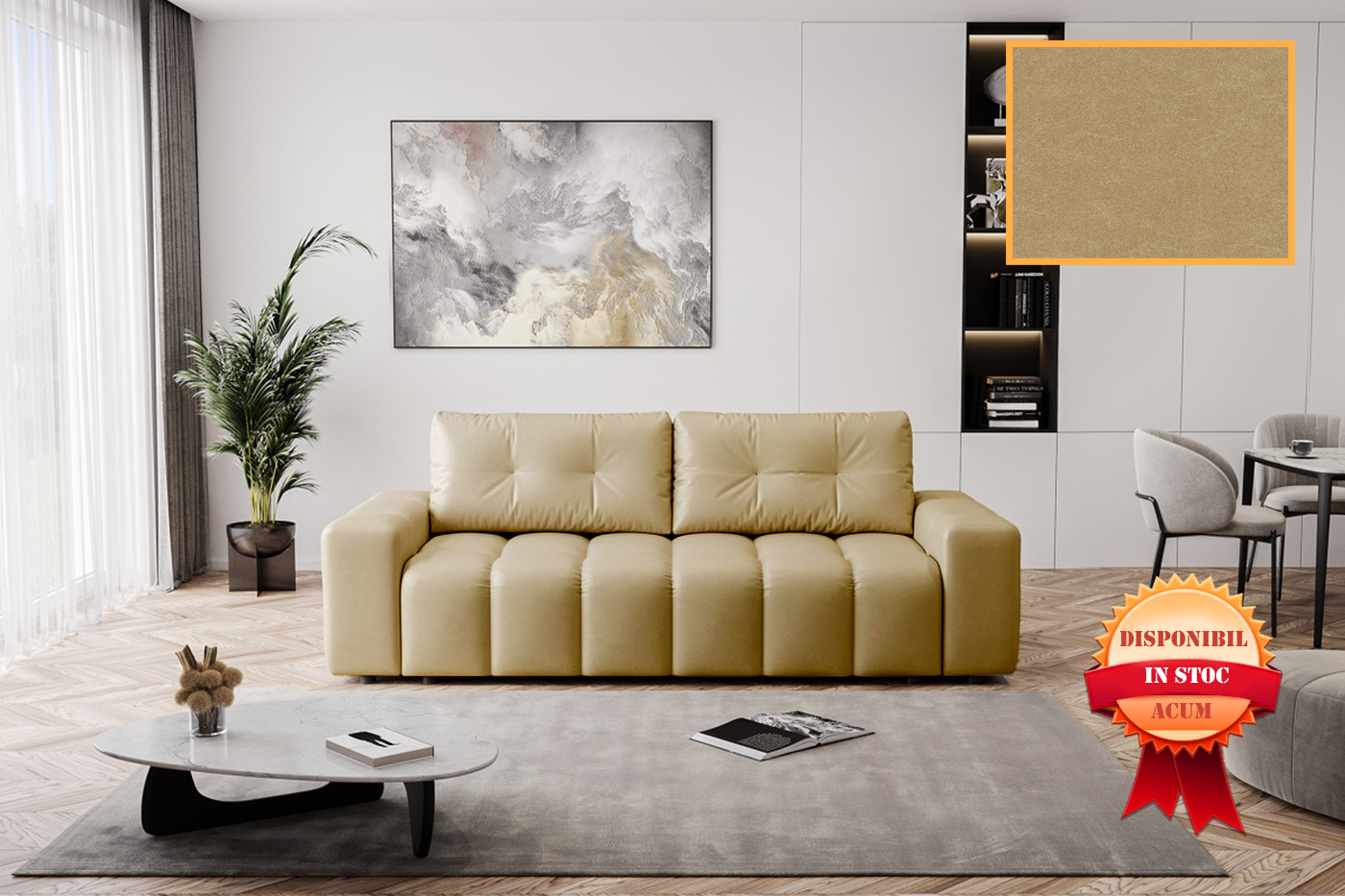 CORONA CANAPEA EXTENSIBILA 248 X 109 CASTEL-48 ZONA DORMIT 200 X 160