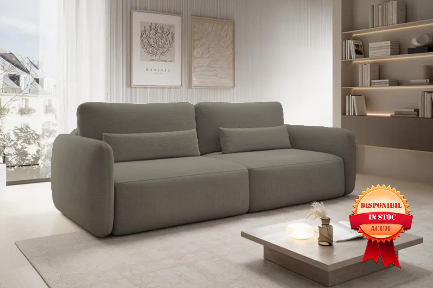 MOSSA CANAPEA EXTENSIBILA 238 X 103 ELEMENT-06 ZONA DE DORMIT 149 x 200 MARO