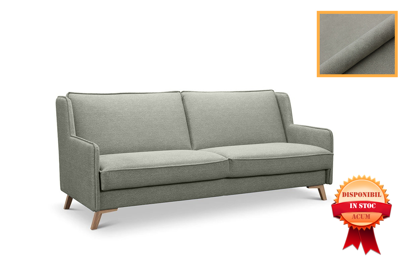 MOLDE CANAPEA CLICK 208 x 96 FANTASY-VELVET-314 GRI ZONA DE DORMIT 122 X 190