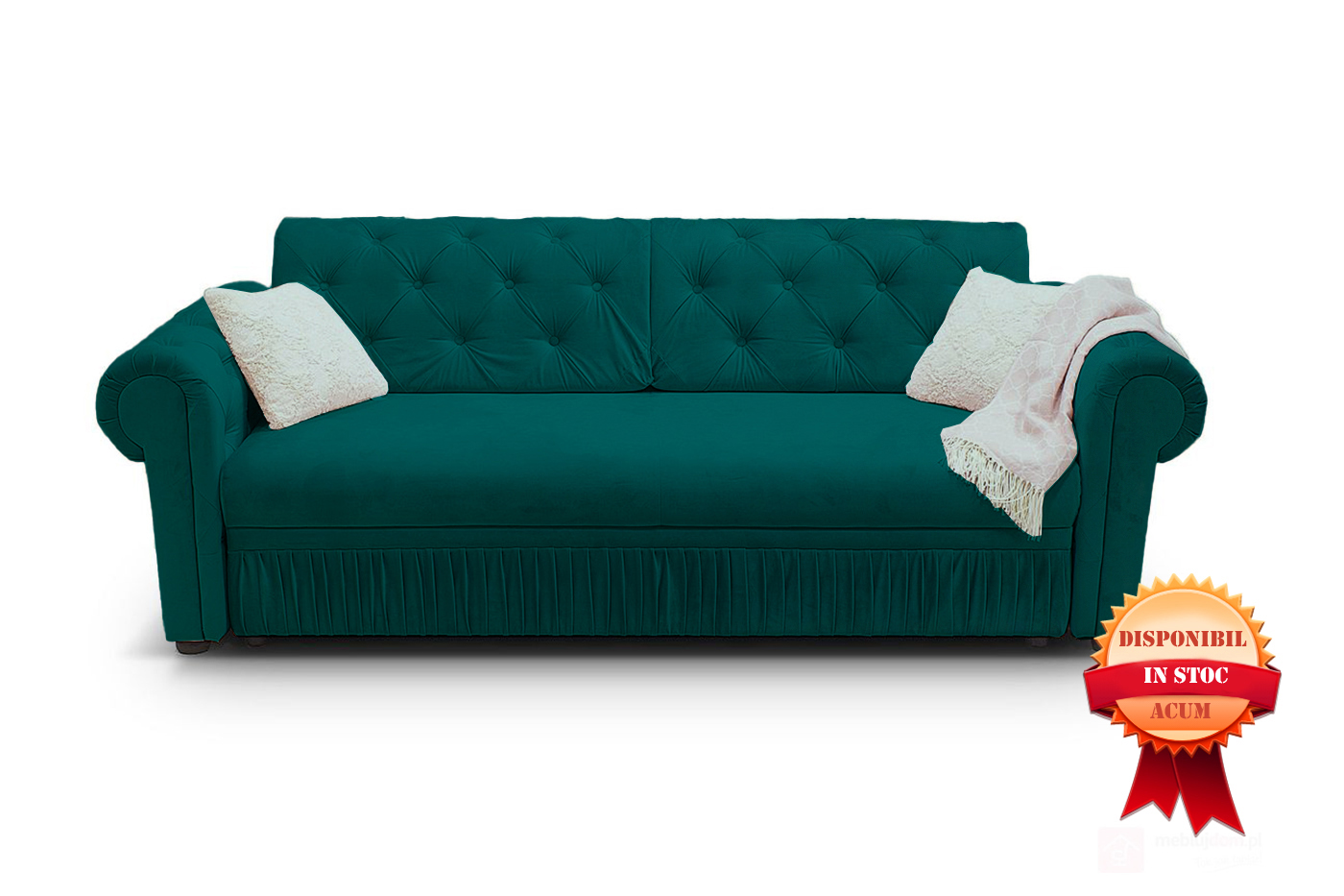 CHESTER CANAPEA EXTENSIBILA 245×100 FRESH 30 ZONA DE DORMIT 195 X 145 TURCOAZ ALBASTRU