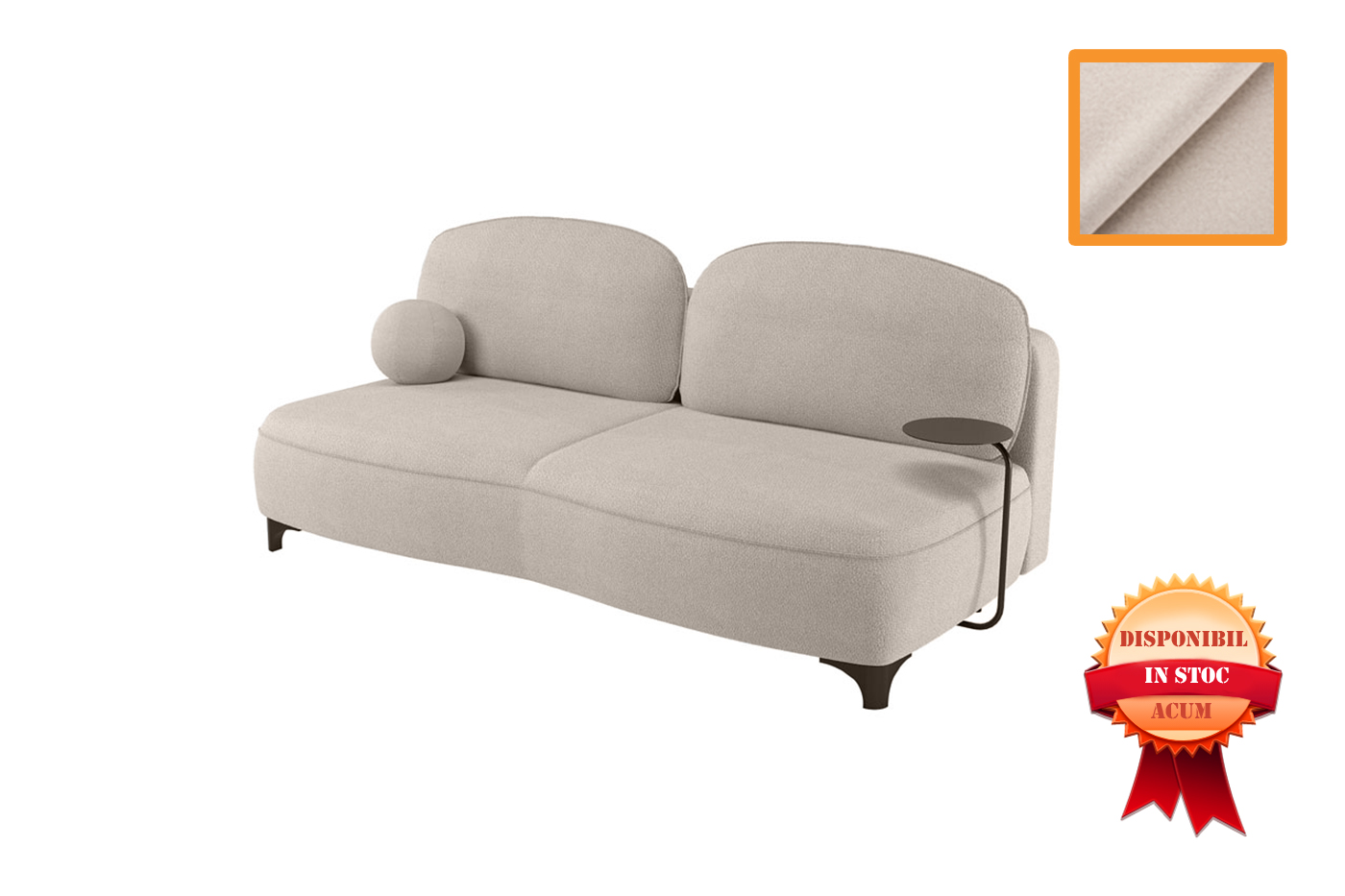 IBIZA CANAPEA EXTENSIBILA CU MASUTA 206×106 ELEMENT-17 CREM