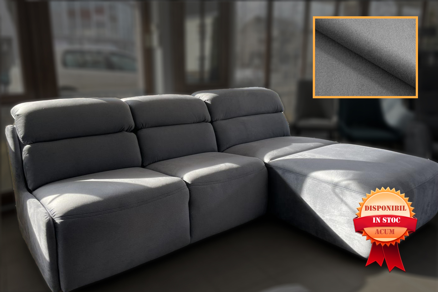 LOGGIA COLTAR EXTENSIBIL 245 x 180 ELEMENT-03 DREAPTA GRI