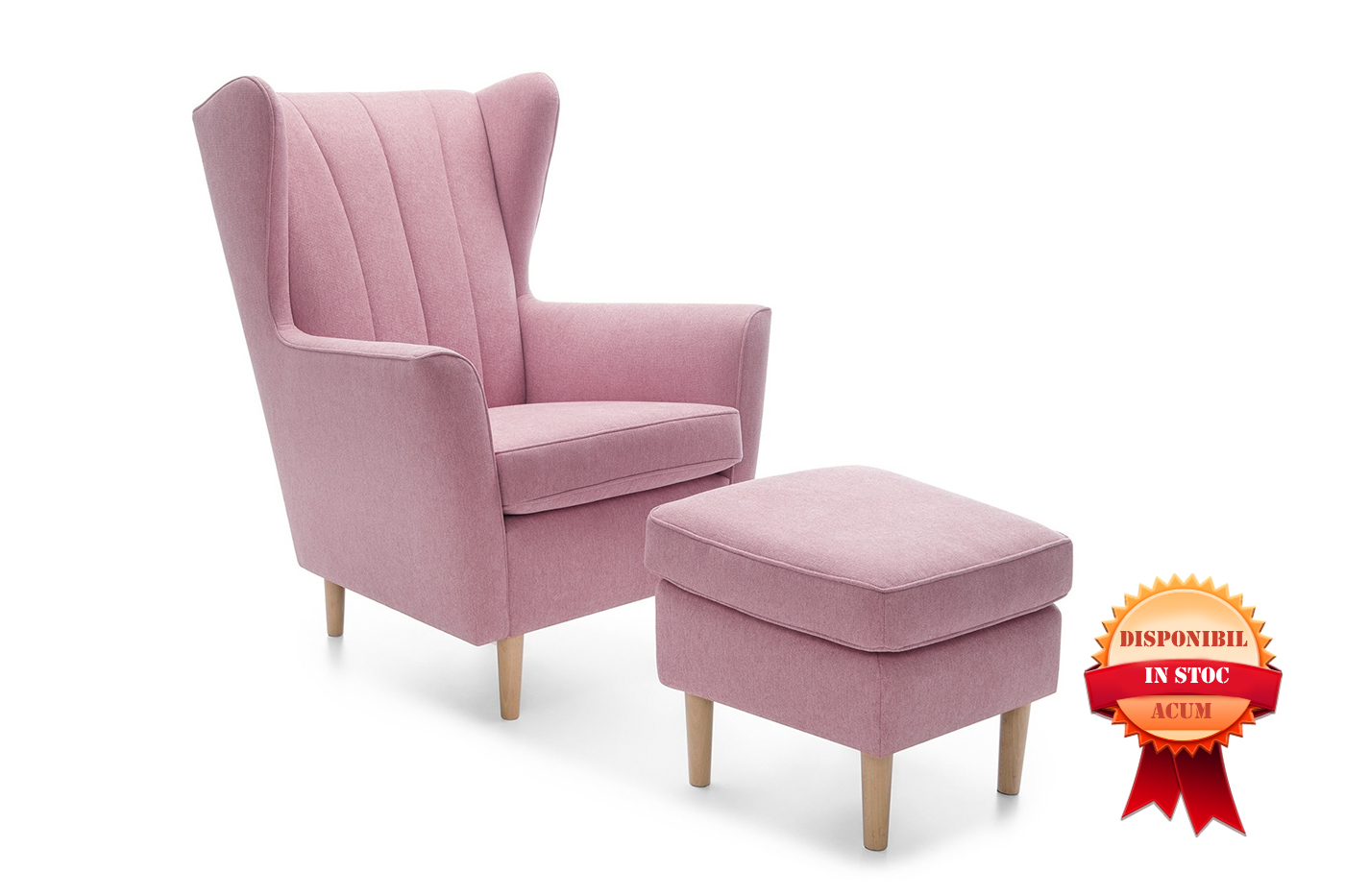 FIDO FOTOLIU + TABURET FANTASY VELVET-321 ROZ