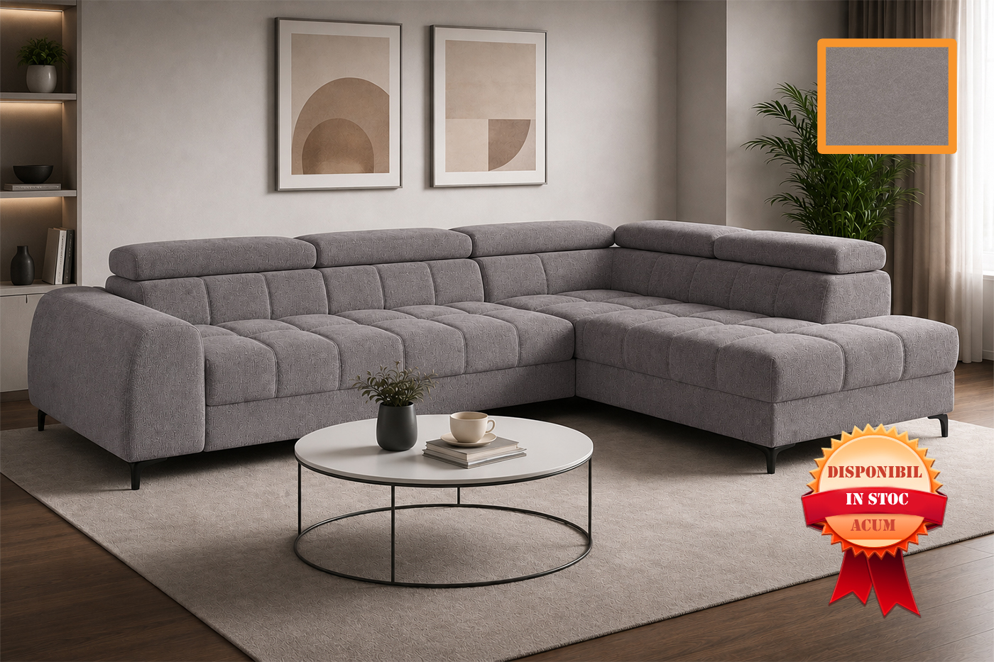 AURELIO COLTAR EXTENSIBIL 268 X 204 CASTEL-20 DREAPTA GRI