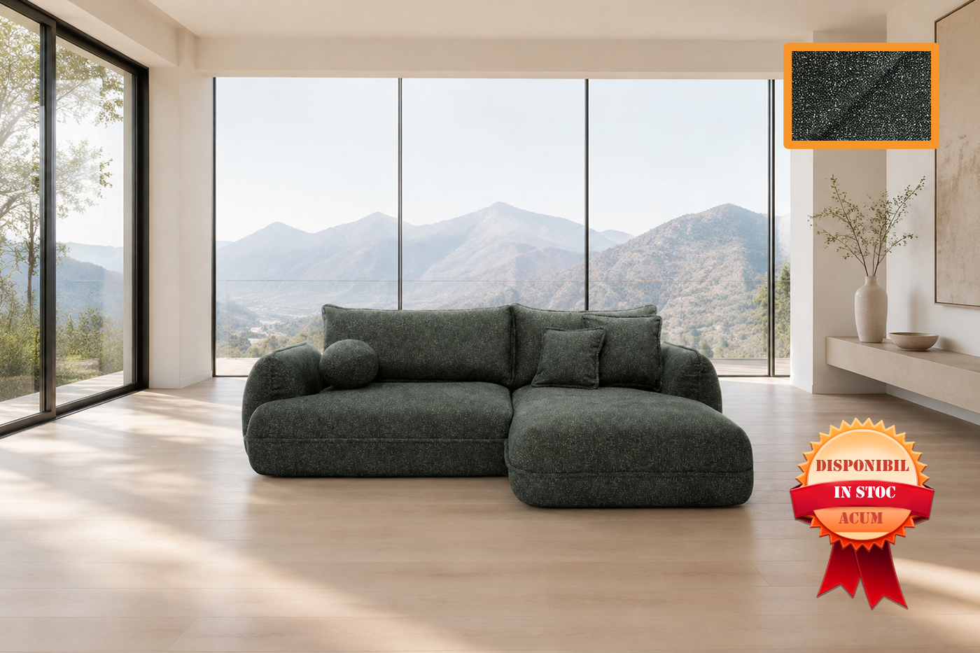 VISBY COLTAR EXTENSIBIL 283 X 177 BLUR-12 COLT DREAPTA VERDE